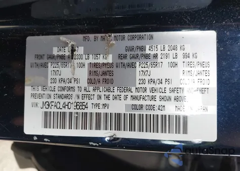 2017 Mazda Cx-5 Touring z USA, uszkodzony, nr VIN JM3KFACL4H0196854